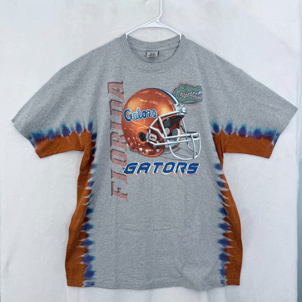 Liquid Blue Florida Gators T Shirt Mens 2XL Gray Tie Dye NFL Helmet